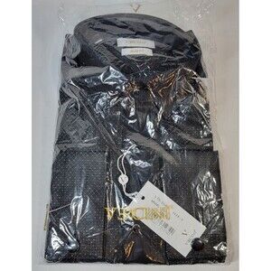 Vercini Shirt Men's S Black Long Sleeve Slim Fit Button-Up